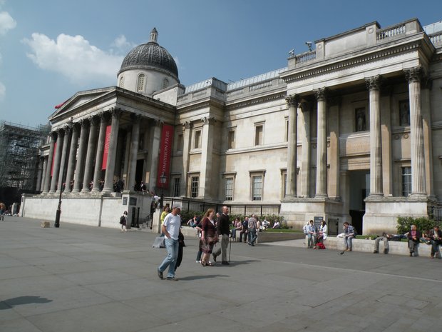  Entrée principale d la National Gallery, Trafalgar Square